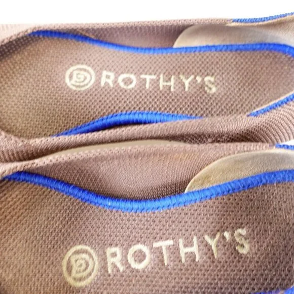 ROTHY'S Womens 100% Recycled Brown Nude Ballerinas Ballet Flat Shoes 5 Knitted - Picture 4 of 13